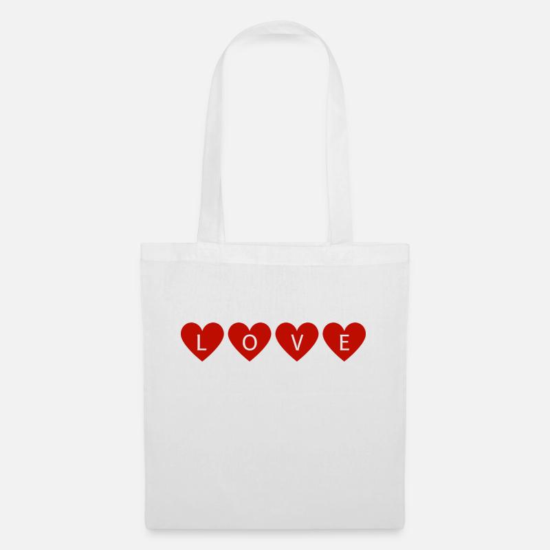 LOVE - Stoffbeutel - Weiß
