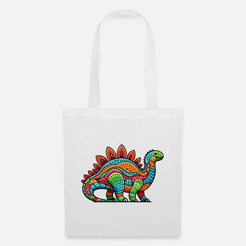 Dinosaurier - Stoffbeutel - Weiß