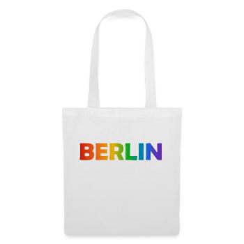 Berliner Regenbogen Text - Stoffbeutel - Weiß - Vorne