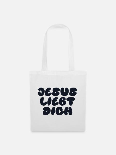 JESUS LIEBT DICH - Stoffbeutel - Weiß