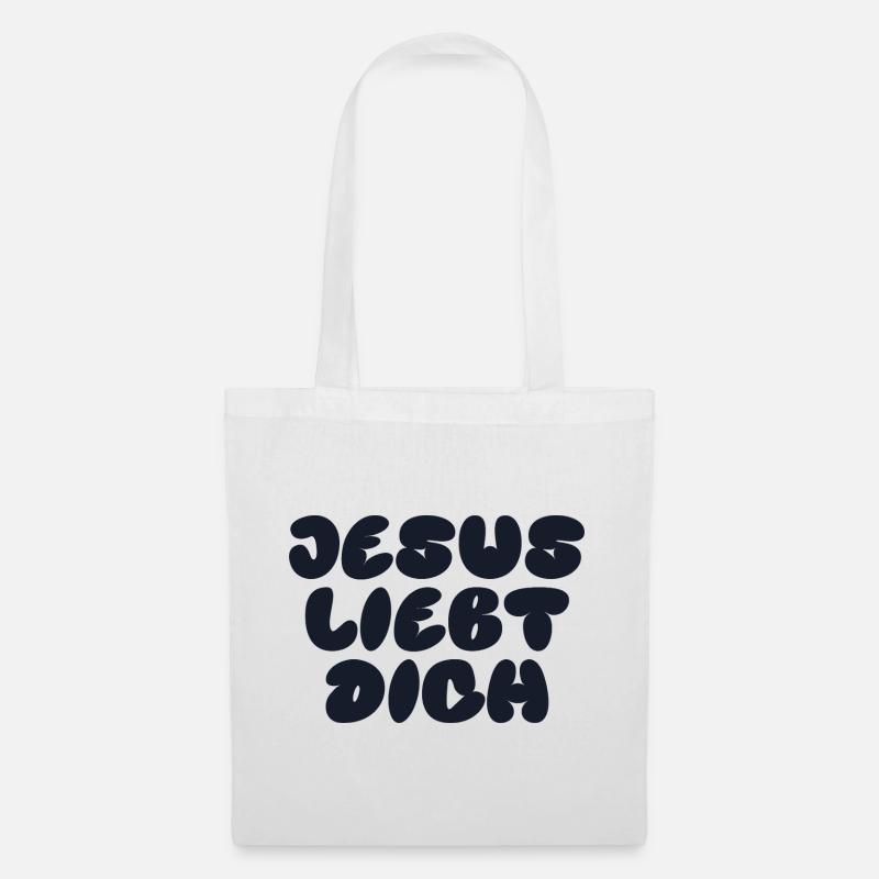 JESUS LIEBT DICH - Stoffbeutel - Weiß