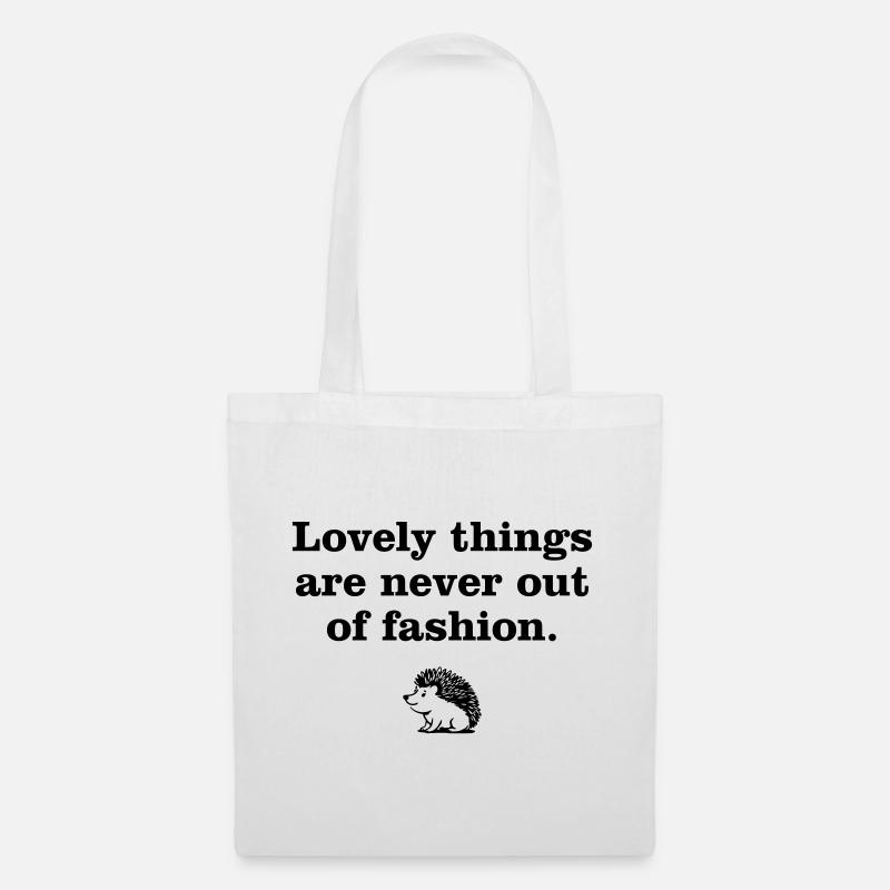 Lovely Things by Hedgehog Vintage - Stoffbeutel - Weiß