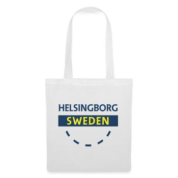 Hellsingborg blau-gelbes Stadtschild - Stoffbeutel - Weiß - Vorne