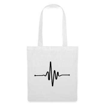 Heart Beat Frequenz Linie - Stoffbeutel - Weiß - Vorne