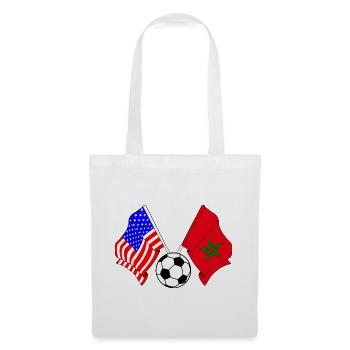 Football Maroc vs USA - Sac en tissu - blanc - Devant