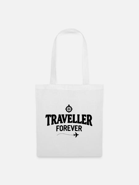 Reisender für immer - Traveller Forever - Stoffbeutel - Weiß