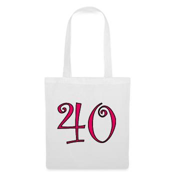 40. 40 YEARS. 40th ANNIVERSARY. 40 YEARS ANNIVERSARY. - Tote Bag - white - Front