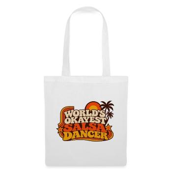 Worlds Okayest Salsa Dancer - Stoffbeutel - Weiß - Vorne