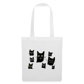 Mitternachts-Katzenaugen-Muster - Stoffbeutel - Weiß - Vorne