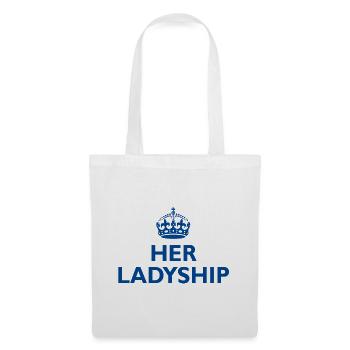 Ihre Ladyship – ein Design für elegante Damen - Stoffbeutel - Weiß - Vorne