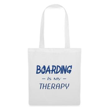 Boarding is My Therapy - Stoffbeutel - Weiß - Vorne