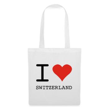 I LOVE SWITZERLAND - Stoffbeutel - Weiß - Vorne