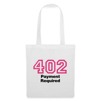 Error 402 | Fehler | Errormessage - Sac en tissu - blanc - Devant