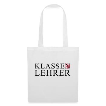 KLASSE LEHRER - Stoffbeutel - Weiß - Vorne