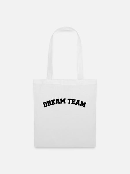 Text Bogen Design Freunde Paar Pärchen Dream Team - Stoffbeutel - Weiß