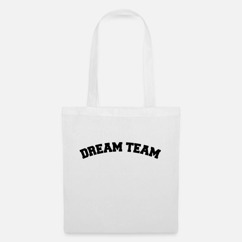 Text Bogen Design Freunde Paar Pärchen Dream Team - Stoffbeutel - Weiß