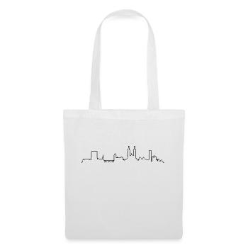 Skyline Basel - Stoffbeutel - Weiß - Vorne