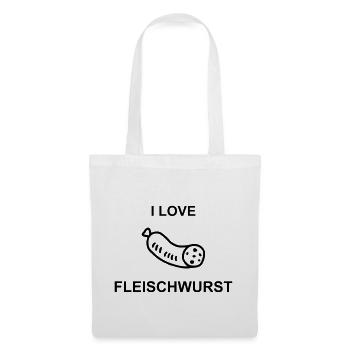 I Love Fleischwurst - Stoffbeutel - Weiß - Vorne