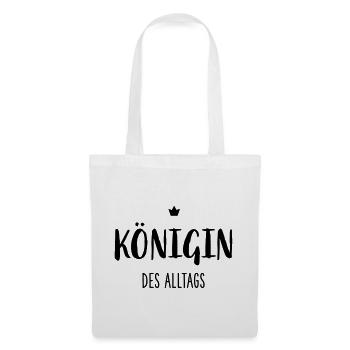 Königin des Alltags I Krone Mutter Ehefrau - Stoffbeutel - Weiß - Vorne