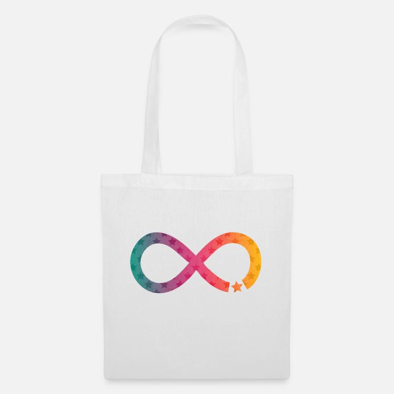 Infinity Star rainbow - Tote Bag - white
