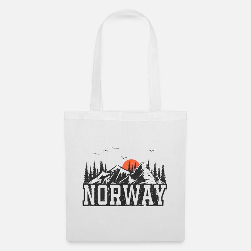Norvège - Sac en tissu - blanc