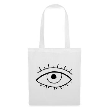 Oeil - Sac en tissu - blanc - Devant