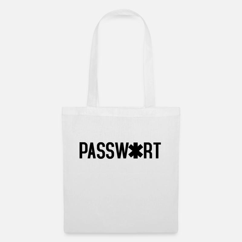 Passwort - Stoffbeutel - Weiß