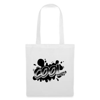 "Cool Baby" Lustiger Spruch ideal als Geschenk - Stoffbeutel - Weiß - Vorne