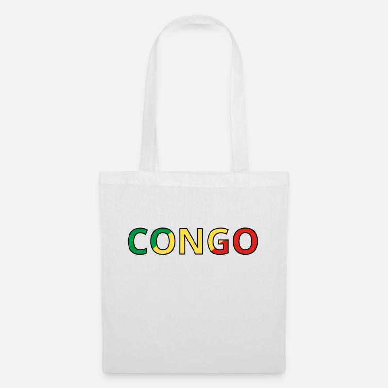 Congo Flag - Tote Bag - white