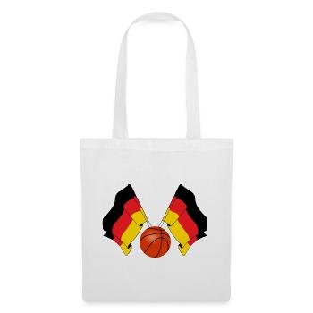 Two German flags crossed Basketball Germany - Tote Bag - white - Front