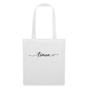 Police de calligraphie du nom de Timon - Sac en tissu - blanc - Devant