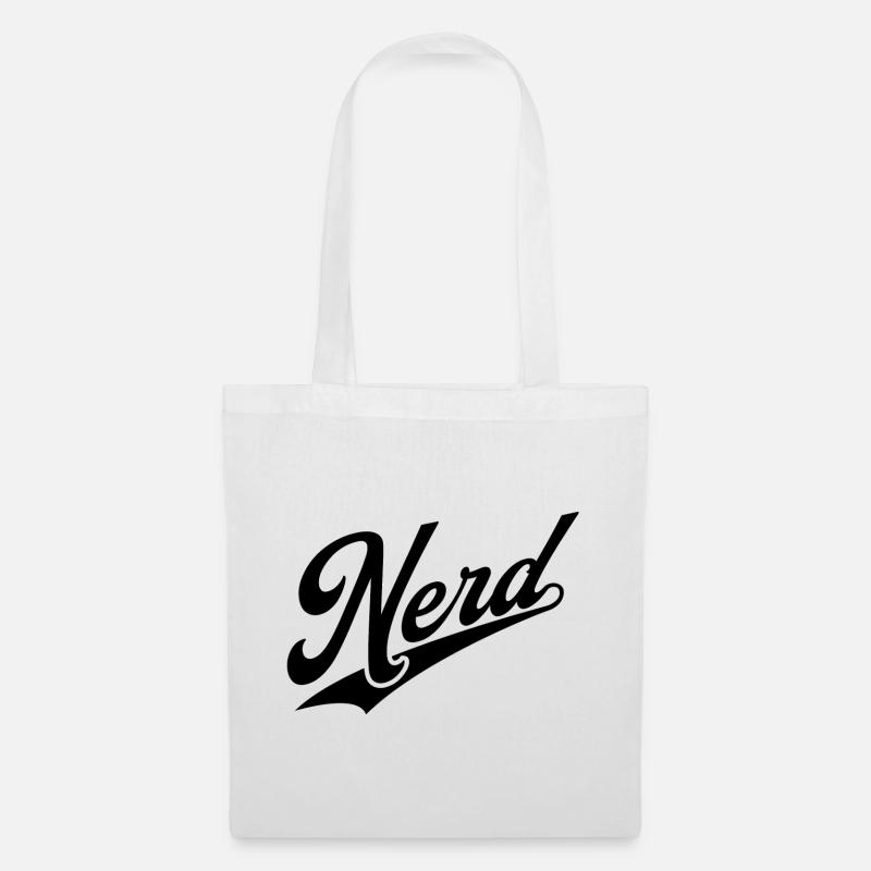 NERDY forever - NERD retro schwarz - Stoffbeutel - Weiß