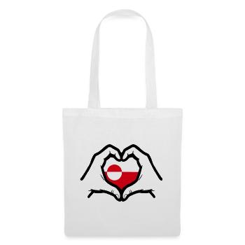 Amour au Groenland - Sac en tissu - blanc - Devant