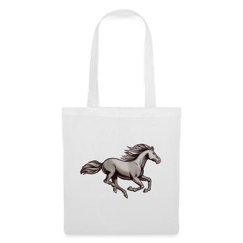 Running Horse Illustration - Tote Bag - white - Front