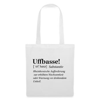 Mundart_Uffbasse - Sac en tissu - blanc - Devant