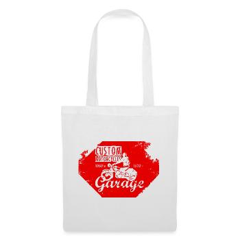 Custom Motorcycles Garage Retro Design - Stoffbeutel - Weiß - Vorne