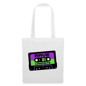 Rave Kassette Festival Logo - Stoffbeutel - Weiß - Vorne