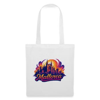 Mallorca Skyline – Epic Colorful Silhouette - Tote Bag - white - Front