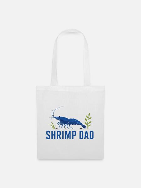 Shrimp Dad Garnele Aquarium - Stoffbeutel - Weiß