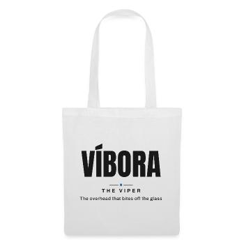 Víbora — Die Viper | Echtes Padel-Vokabular - Stoffbeutel - Weiß - Vorne