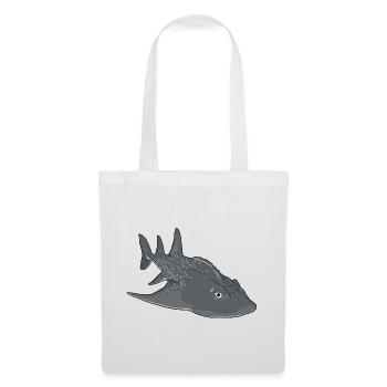 Bowmouth-Gitarrenrochen Cartoon-Stil - Stoffbeutel - Weiß - Vorne