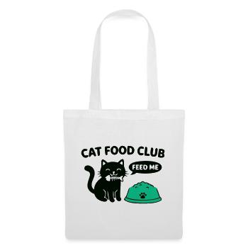 Cat Food Club Katzen Logo - Stoffbeutel - Weiß - Vorne