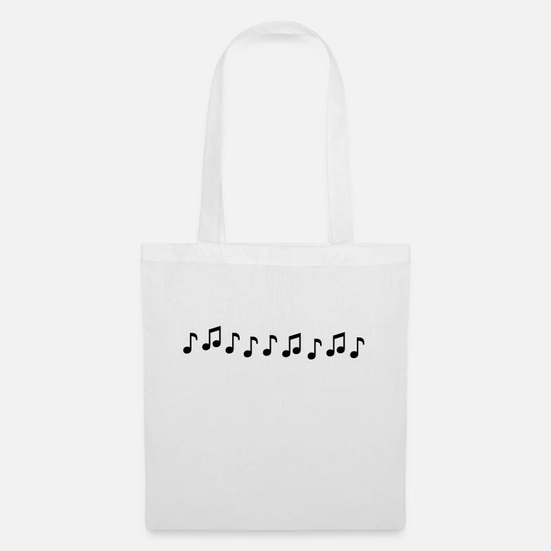 Musiknoten - Stoffbeutel - Weiß