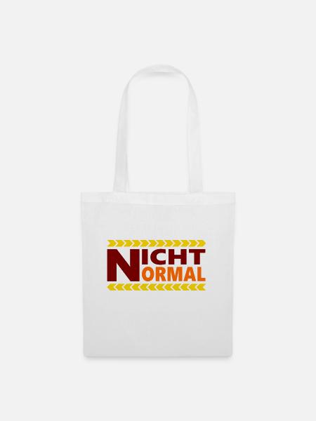 Spruch, nicht normal, lustig, cool - Stoffbeutel - Weiß