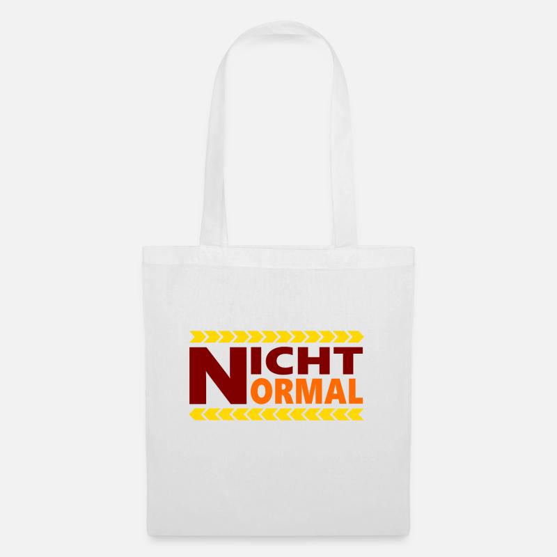 Spruch, nicht normal, lustig, cool - Stoffbeutel - Weiß