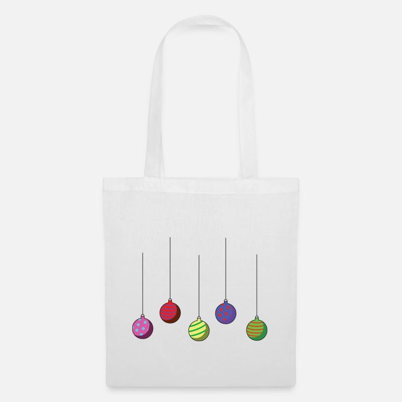 Boules de Noel Noel Noel Avent - Sac en tissu - blanc