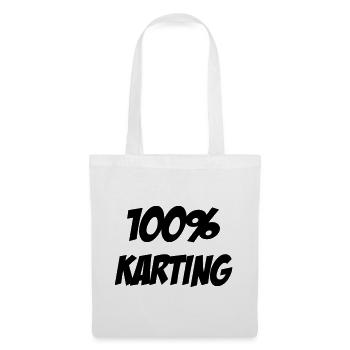 Go-Kart / Karting / Kart / Fahrer - Stoffbeutel - Weiß - Vorne