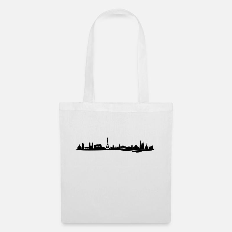 Skyline - Europa - Stoffbeutel - Weiß