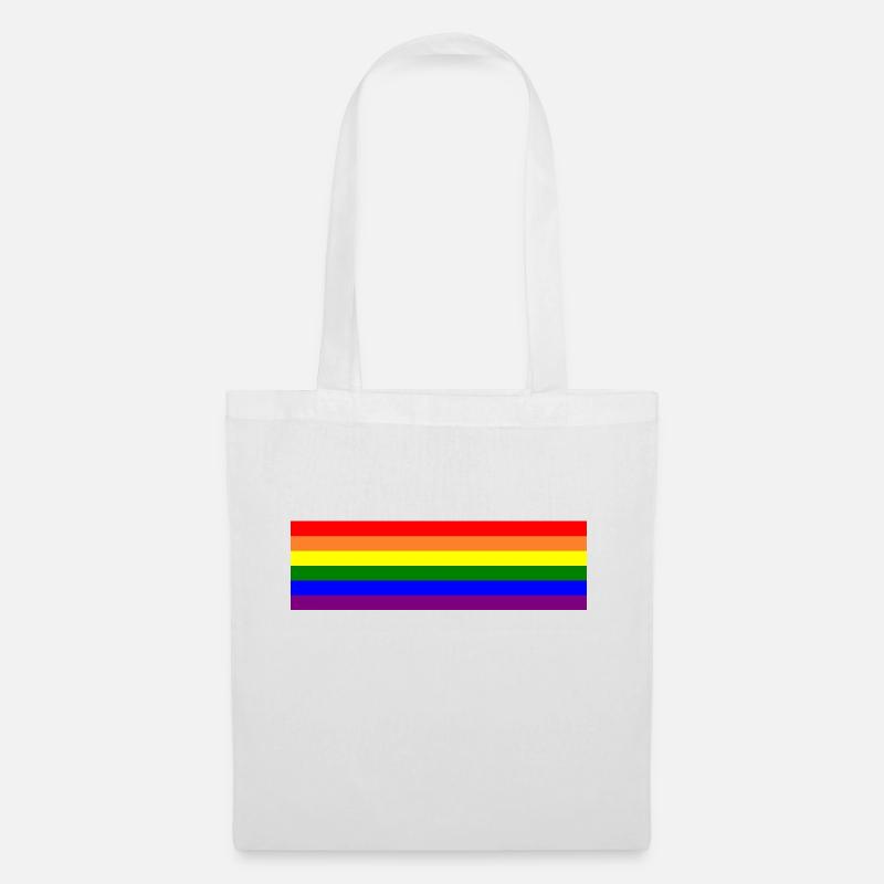 Rainbow flag Regenbogenfahne - Stoffbeutel - Weiß