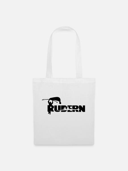 Rudern cooler Spruch personalisierbar - Stoffbeutel - Weiß